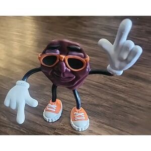 California Raisin 6" Bendable Figure Applause 1987 Vintage Purple Shades